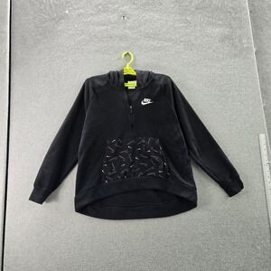 Nike Boy Sweatshirt‎ XL Black Graphic Print Fleece Swoosh Gorpcore Logo